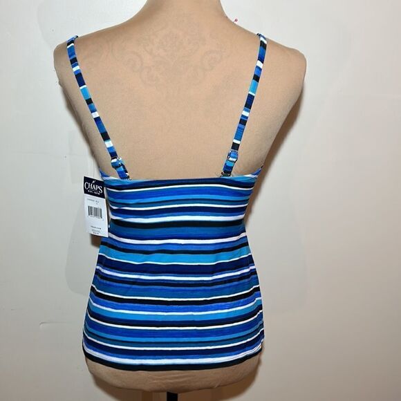 Chaps Tankini Swimsuit Top Size 8 - Picture 5 of 11